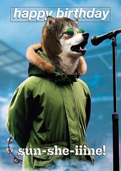 Singing Dog Birthday Card