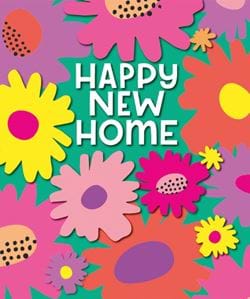 Bright Floral New Home Card