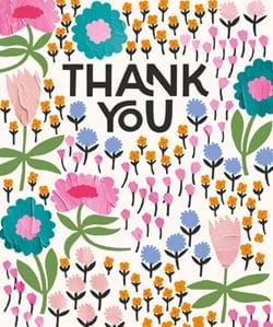 Bright Flowers Thank You Card