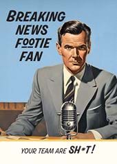 Footie Fan Birthday Card