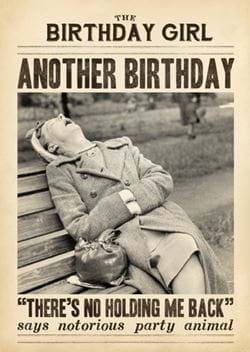 No Holding Back Birthday Card