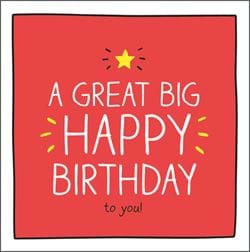 Great Big Happy Birthday Card