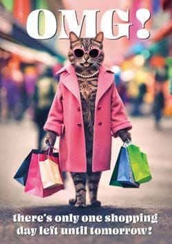 OMG Cat Birthday Card