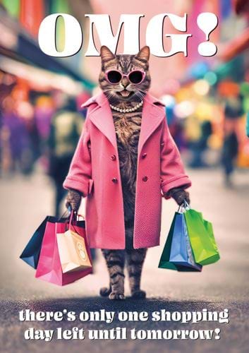 OMG Cat Birthday Card