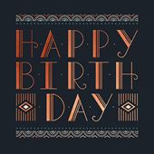 Copper Type Birthday Card