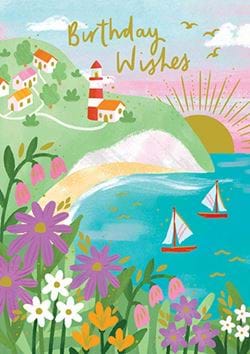 Seaside Wishes Birthday Card