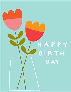 Tulips Birthday Card