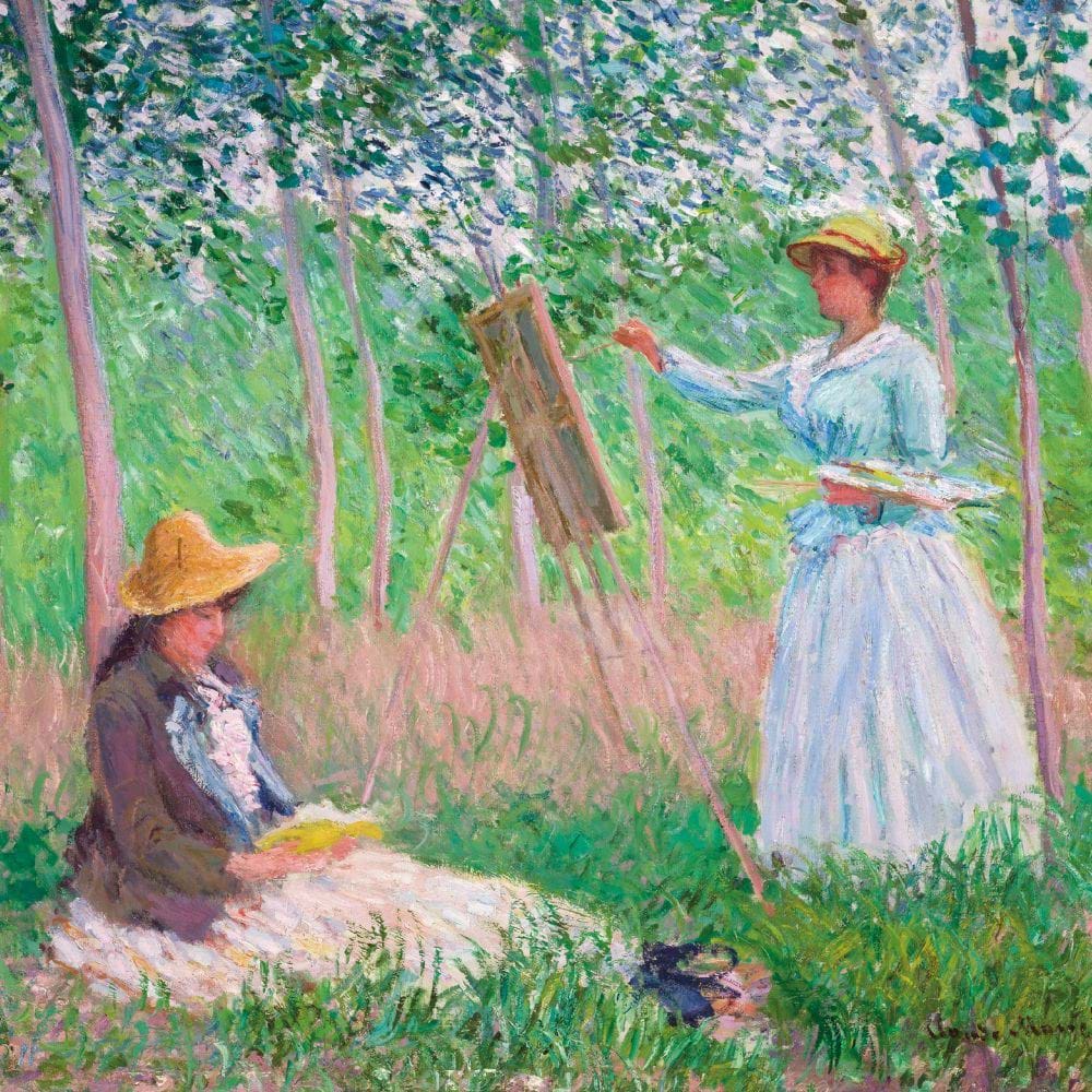 Reading and Painting Greeting Card
