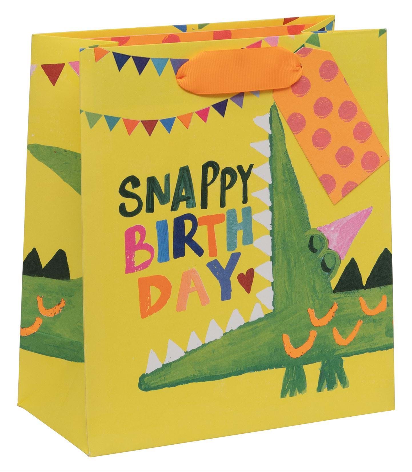 Snappy Croc Birthday Medium Gift Bag