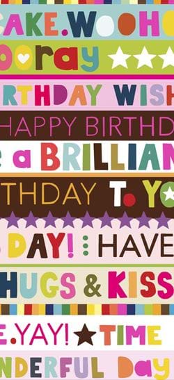 Birthday Wishes Tissue Paper - 4 Sheets