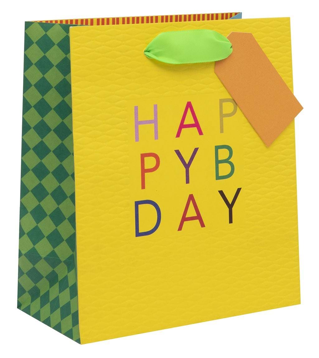 Yellow Birthday Medium Gift Bag