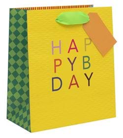 Yellow Birthday Medium Gift Bag