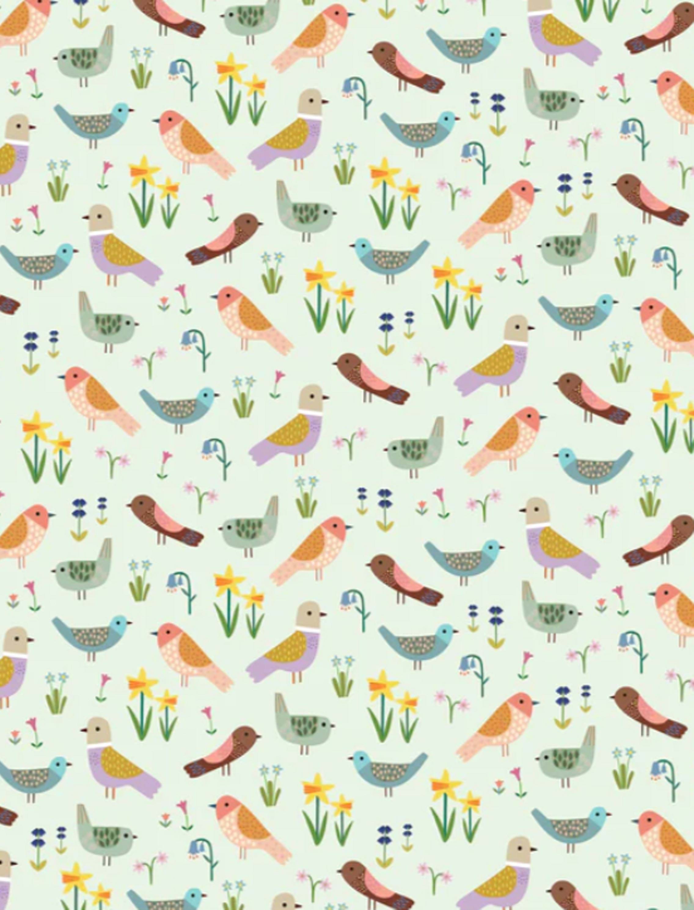 Spring Birds Wrapping Paper