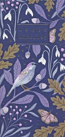 Midnight Floral Birthday Card