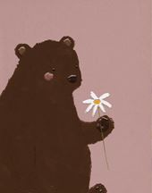 Bear and Daisy Greeting Card