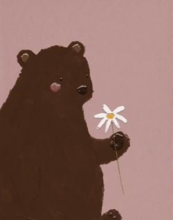Bear and Daisy Greeting Card
