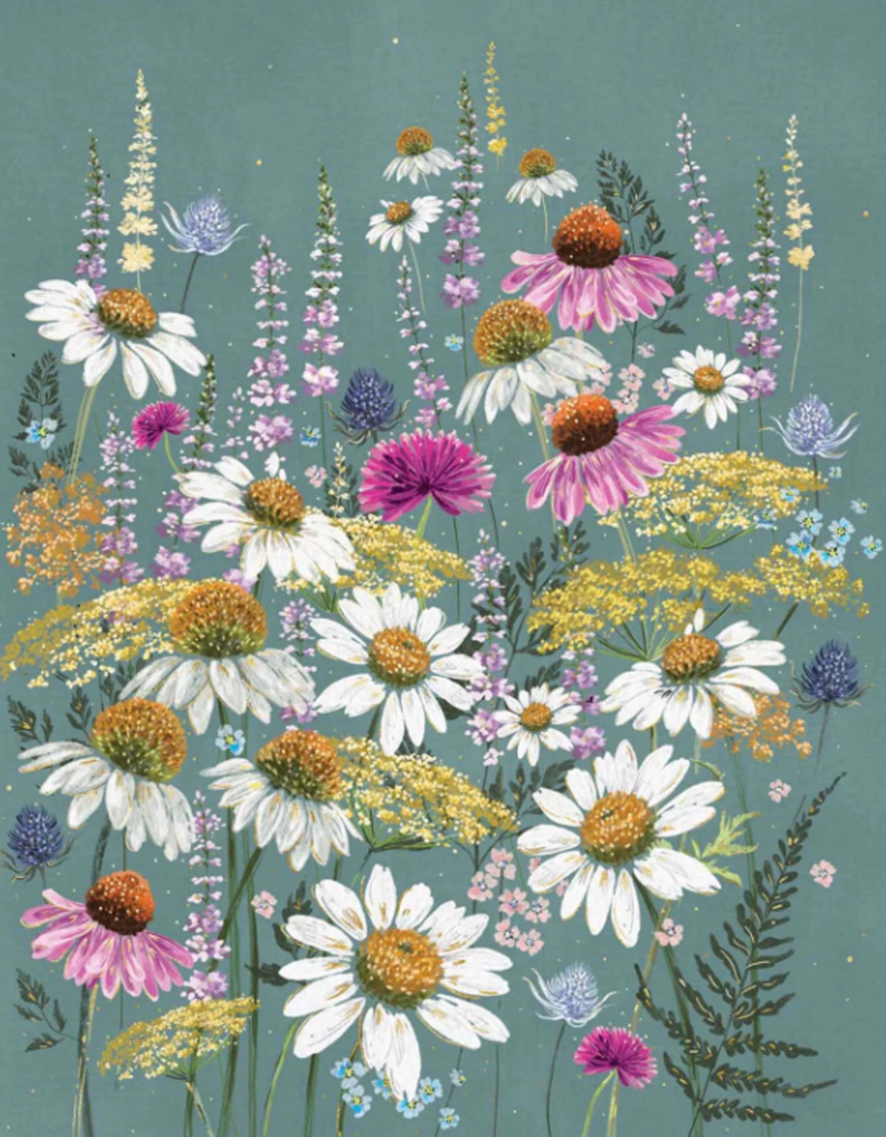 Meadow Daisy Floral Greeting Card