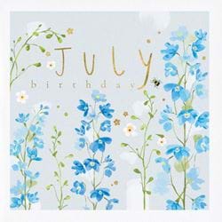 Forget-Me-Nots July Birthday Card