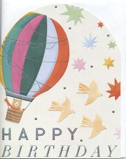 Hot Air Balloon Birthday Card