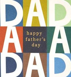 Dad Grid Print Father's Day Card