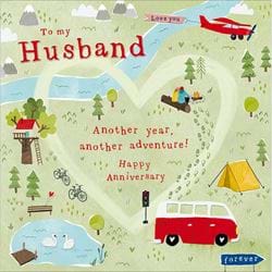 Another Adventure Husband Anniversary Card
