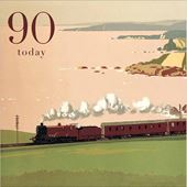 Train 90th Birthday Card