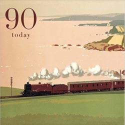 Train 90th Birthday Card