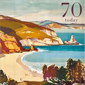 Beach View 70th Birthday Card