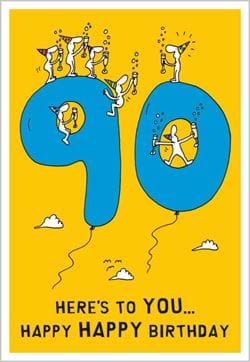 Here's To You 90th Birthday Card