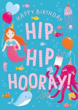 Hip Hip Hooray Birthday Card