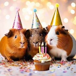 Guinea Pig Birthday Card