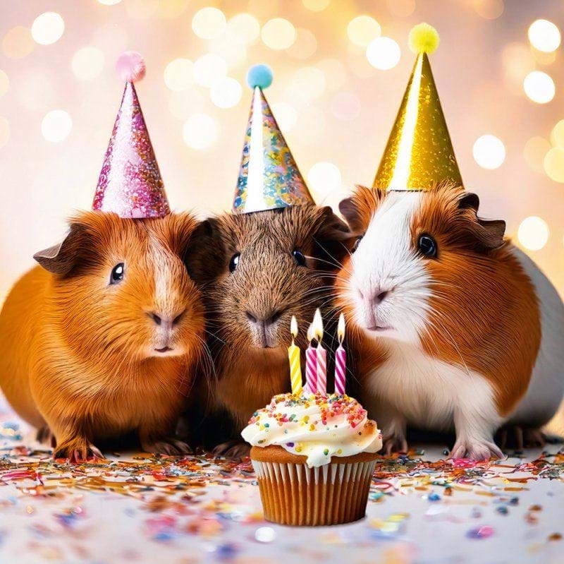 Guinea Pig Birthday Card
