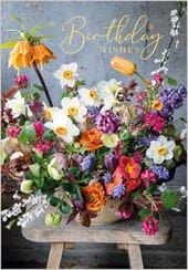 Vibrant Bouquet Birthday Card