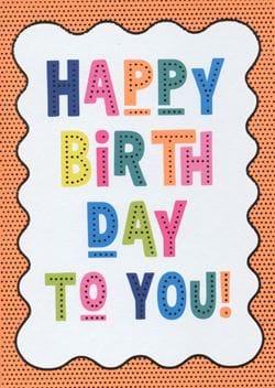 Neon Birthday Card