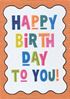 Neon Birthday Card