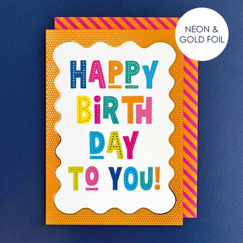 Neon Birthday Card
