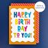Neon Birthday Card
