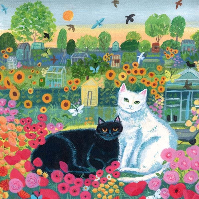 Allotment Cats Greeting Card