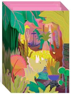 Prehistoric Paradise 3D Panoramic Greeting Card