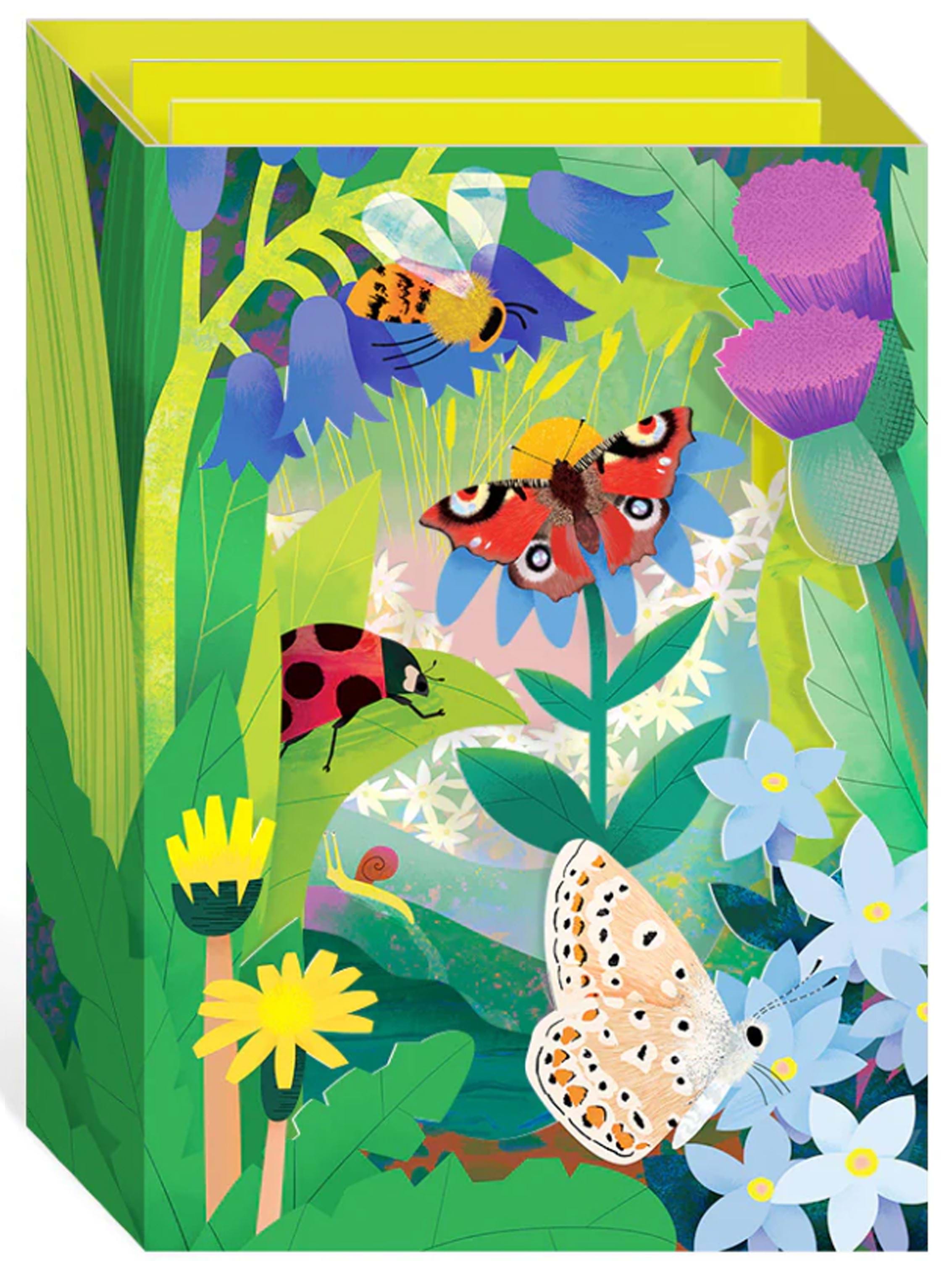 British Insects 3D Panoramic Greeting Card