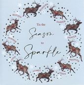 Flying Reindeer - Personalised Christmas Card