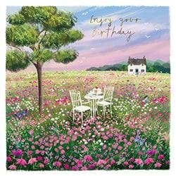 Tea With The Wildflowers Birthday Card