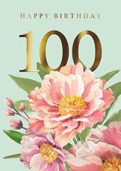 Floral 100th Birthday Card