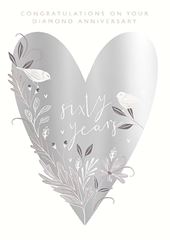 Heart Diamond Anniversary Card