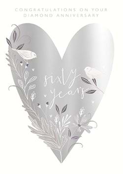 Heart Diamond Anniversary Card