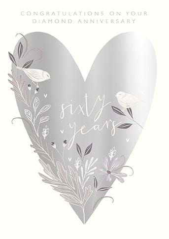Heart Diamond Anniversary Card