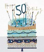 Cake 50th Birthday Card