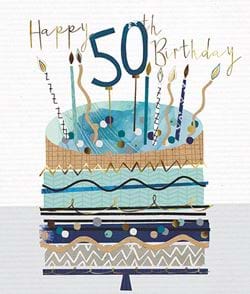 Cake 50th Birthday Card