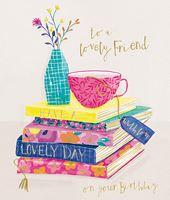 Books Lovely Friend Birthday Card