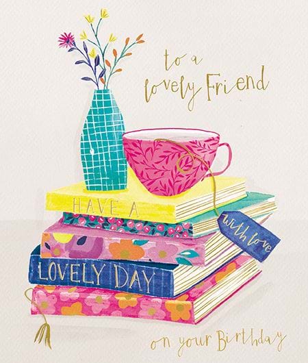 Books Lovely Friend Birthday Card